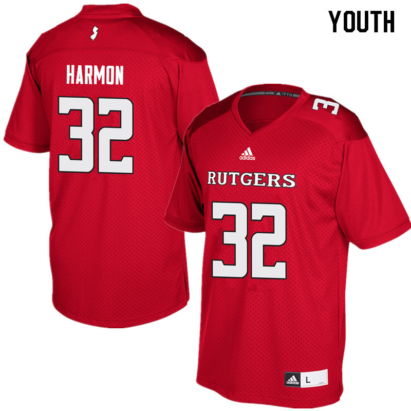 Youth #32 Duron Harmon Rutgers Scarlet Knights College Football Jerseys Sale-Red - Click Image to Close